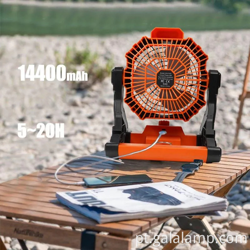 Suporte de luz LED e bateria portátil minirechargegable carregamento de acampamento de piso solar ventilador